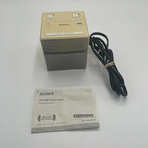 Sony Dream Machine Clock AM/FM Radio Model ICF-C1T - White Used Tested